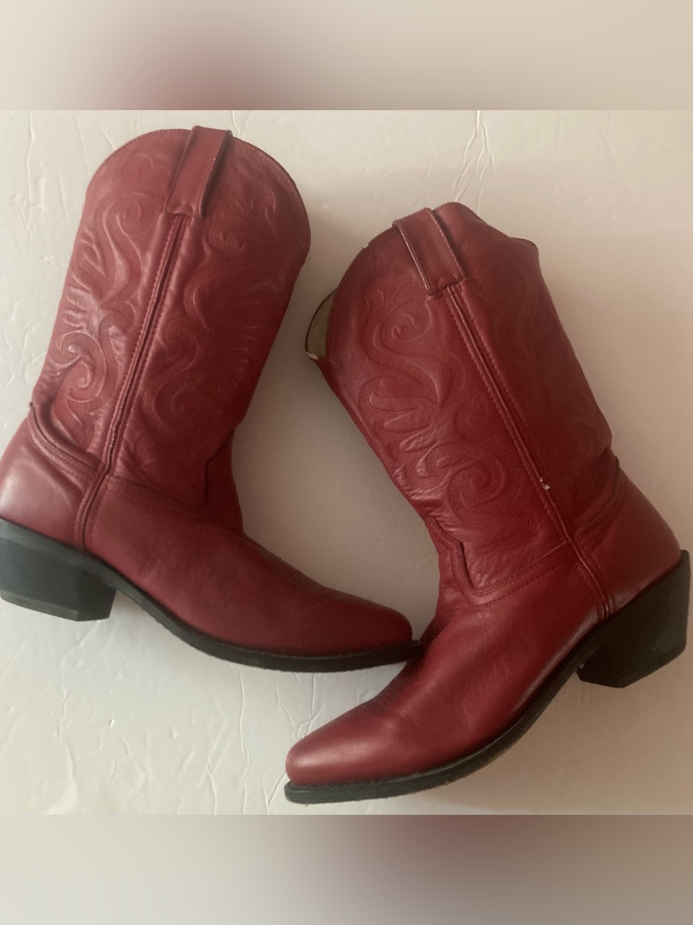 Durango Womens SZ 9.5 Red Western Embroidered Cowgirl Boots